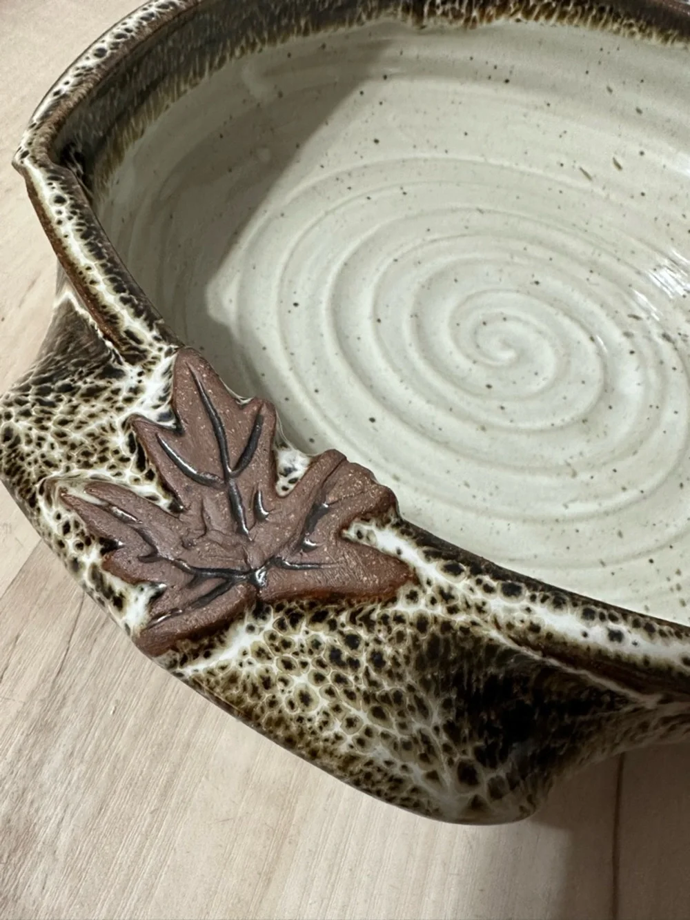 Alewine Pottery Leaf Baker Large‎ Handthrown Ceramic Pottery Baking Dish Artisan